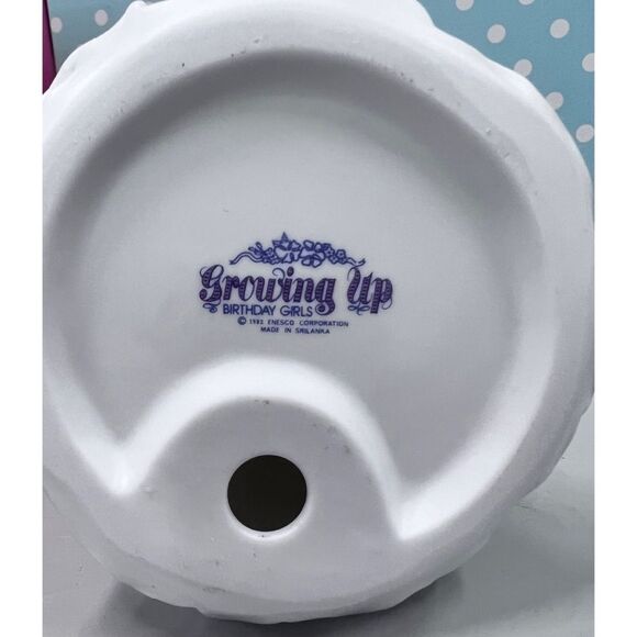 Enesco Growing Up Birthday Girls “Brunette Age 16” Porcelain Figurine 6.5” - Picture 8 of 9